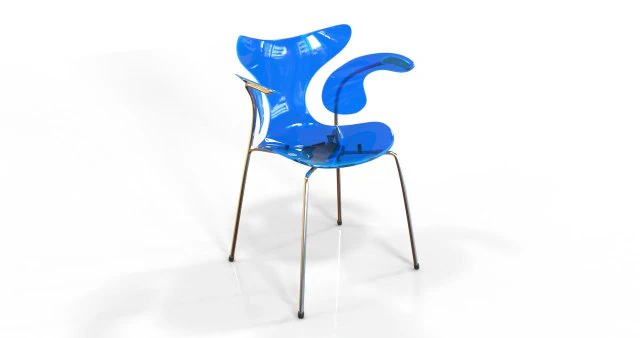 modern clear plastic arm chair 3D Model .c4d .max .obj .3ds .fbx .stl .blend 