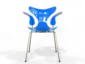 modern clear plastic arm chair 3D Model