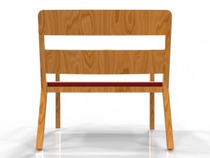 modern wood arm chair Modello 3D