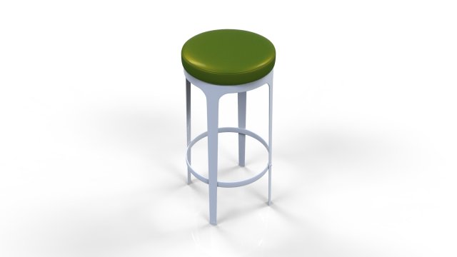 leather bar chair 3D Модель .c4d .max .obj .3ds .fbx .stl .blend