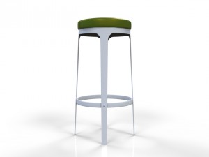 leather bar chair 3D Модель