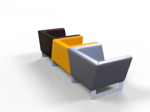 3 chair in one seat 3Dモデル