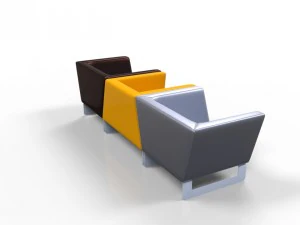 3 chair in one seat 3D Model