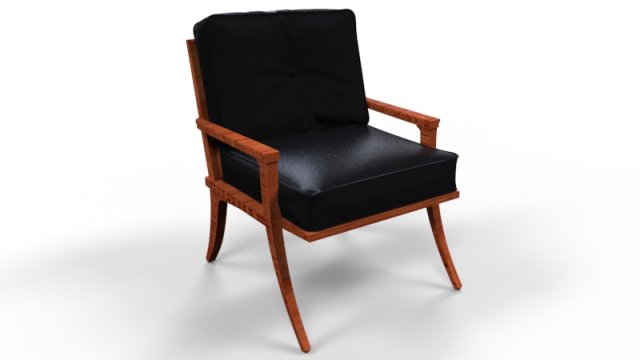 liner leather armchair Model 3D .c4d .max .obj .3ds .fbx .stl .blend