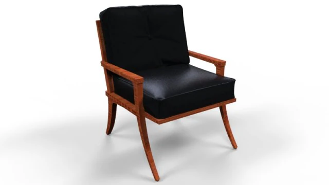 liner leather armchair 3D Model .c4d .max .obj .3ds .fbx .stl .blend 