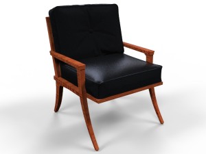 liner leather armchair 3D Model