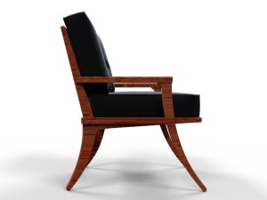 liner leather armchair Model 3D