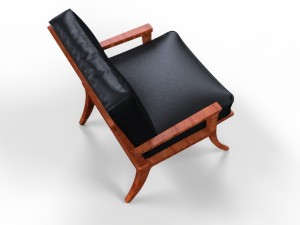 liner leather armchair Model 3D