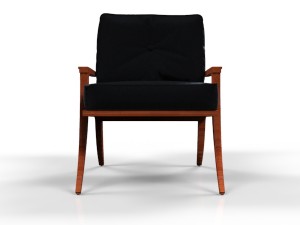 liner leather armchair Model 3D