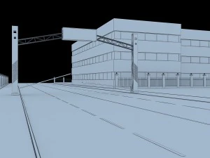 city road sketch 2 3D Model