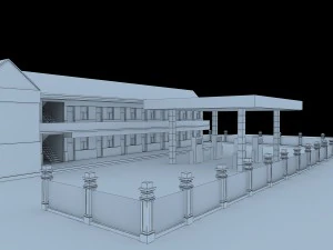 city road sketch 2 3D Model