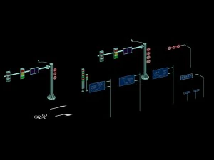 bosquejo de la carretera de la ciudad 7 Modelo 3D