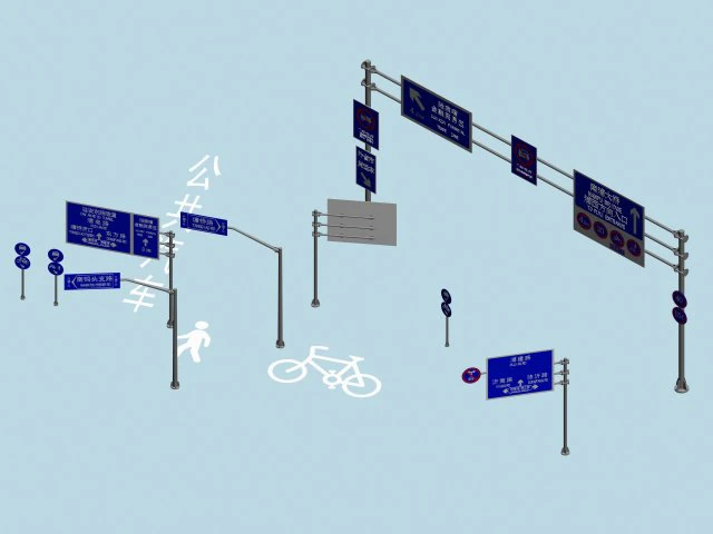 city road sketch 10 3D Model .c4d .max .obj .3ds .fbx .stl .blend