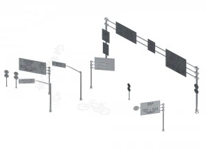 city road sketch 10 3D Model