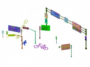 city road sketch 10 Modèle 3D