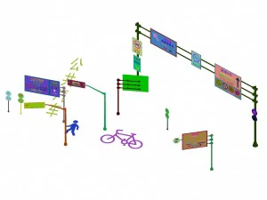 city road sketch 10 3D Model