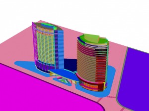 city - high-rise office 1 Modello 3D
