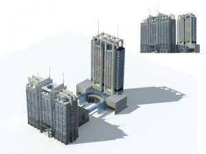city - high-rise office 5 3D Model