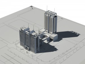 city - high-rise office 5 3D Model