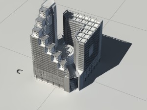 city - high-rise office 10 3D Модель