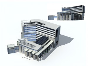city - high-rise office 12 Model 3D