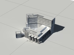 city - high-rise office 12 3D Модель