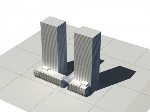 city - high-rise office 13 Modelo 3D