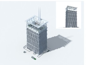 city - high-rise office 16 Modelo 3D
