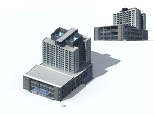 city - high-rise office 22 3D Model