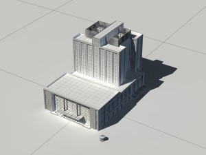 city - high-rise office 22 3D मॉडल