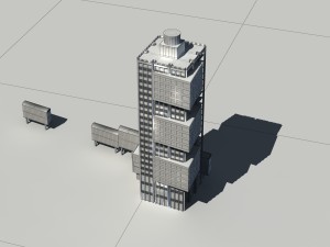 city - high-rise office 24 3D मॉडल