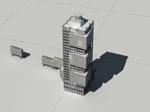 city - high-rise office 24 3D Model