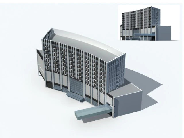 city - high-rise office 28 3D Model .c4d .max .obj .3ds .fbx .stl .blend 