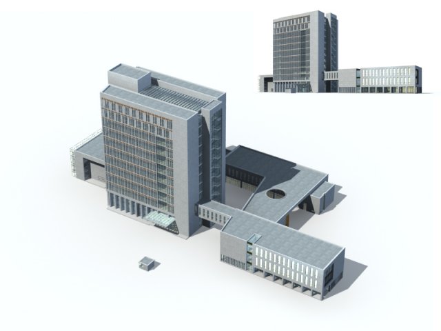 city - high-rise office 29 Modèle 3D .c4d .max .obj .3ds .fbx .stl .blend 