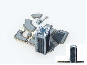 city - high-rise office 33 3D 모델