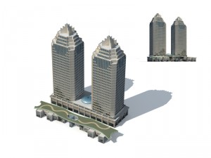 city - high-rise office 45 3D Модель