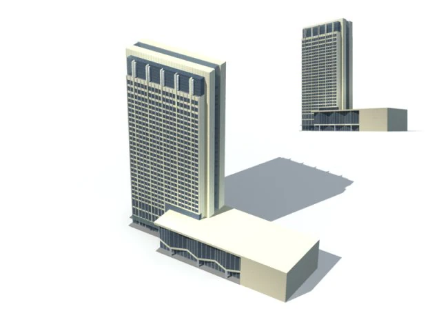 city - high-rise office 50 3D Model .c4d .max .obj .3ds .fbx .stl .blend 