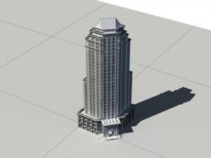 city - high-rise office 52 3D Модель