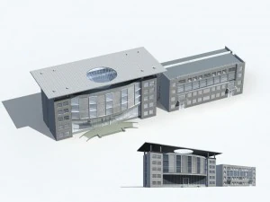 Stadt - B&uuml;rohochhaus 59 3D Modell