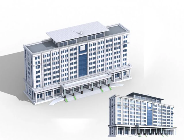 city - high-rise office 71 3D Model .c4d .max .obj .3ds .fbx .stl .blend 