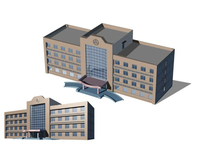 city - high-rise office 72 3D Model .c4d .max .obj .3ds .fbx .stl .blend 