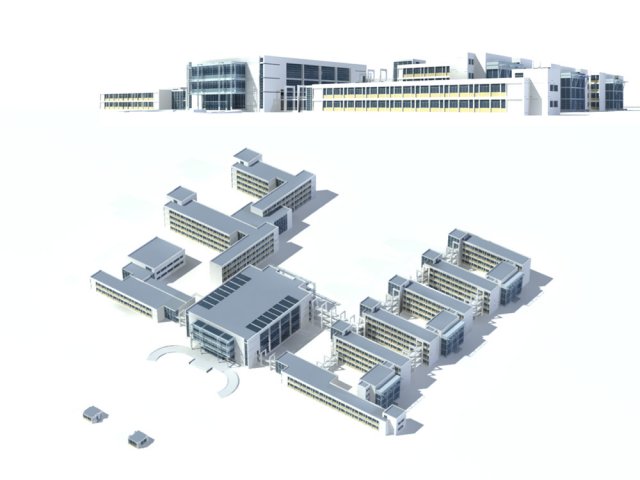 city - high-rise office 83 3D Model .c4d .max .obj .3ds .fbx .stl .blend 