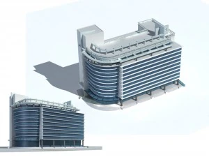 miasto - wieżowiec biurowy 91 Model 3D