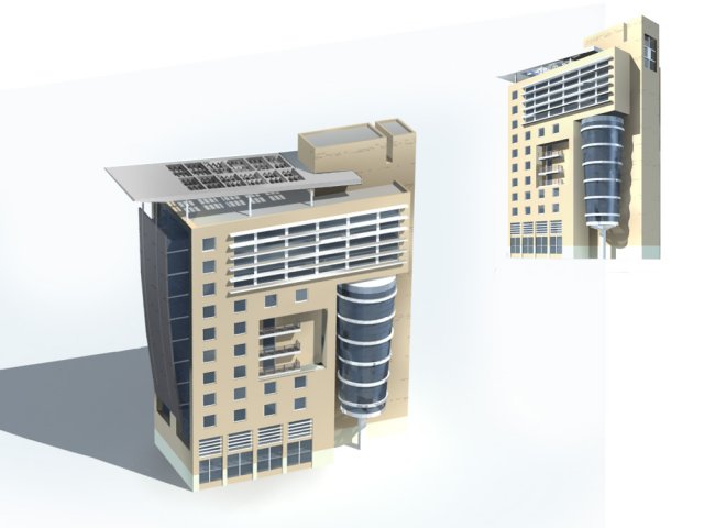 city - high-rise office 95 Modelo 3D .c4d .max .obj .3ds .fbx .stl .blend 