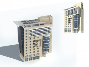 city - high-rise office 95 Modello 3D