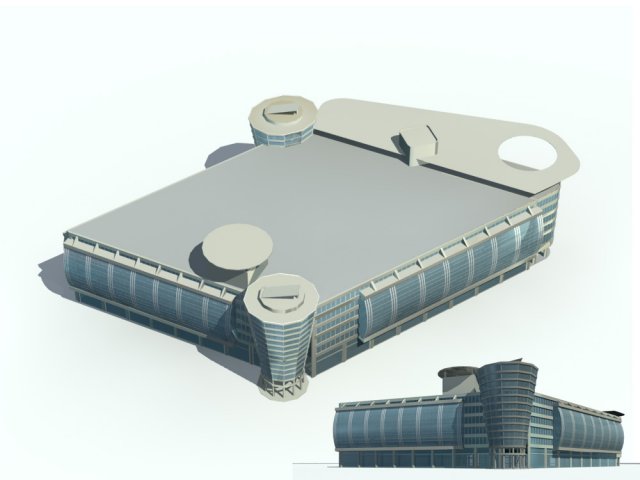 city - high-rise office 99 Model 3D .c4d .max .obj .3ds .fbx .stl .blend
