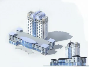 city - high-rise office 100 3D Model