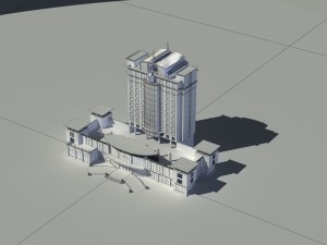 city - high-rise office 100 3D 모델