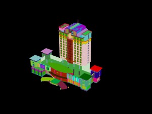city - high-rise office 100 3D 모델