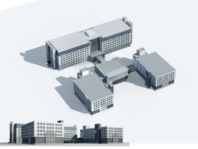 city - high-rise office 104 3D Model .c4d .max .obj .3ds .fbx .stl .blend 